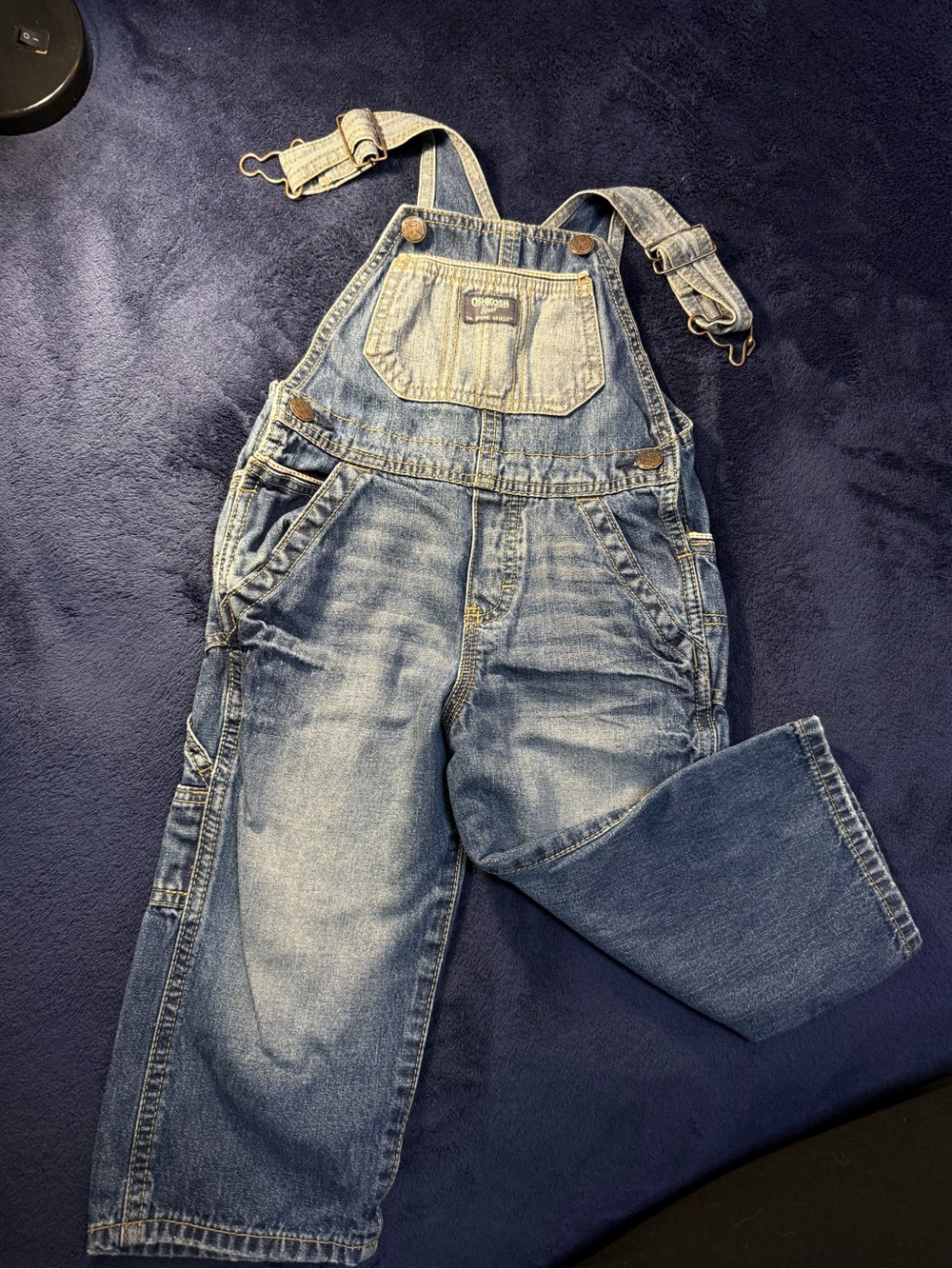 OshKosh B'gosh Blue Relaxed Denim Overalls 2T